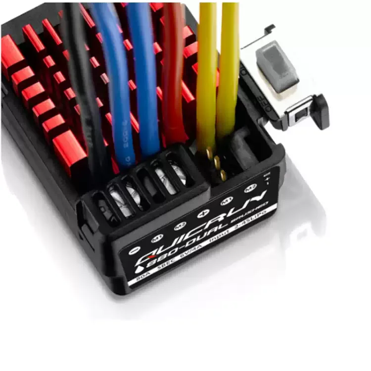 HOBBYWING QuicRun WP 880 Dual Brushed ESC Speed Controller Waterproof for 1/8 RC Car Original Dual Brushed Waterproof Controller
