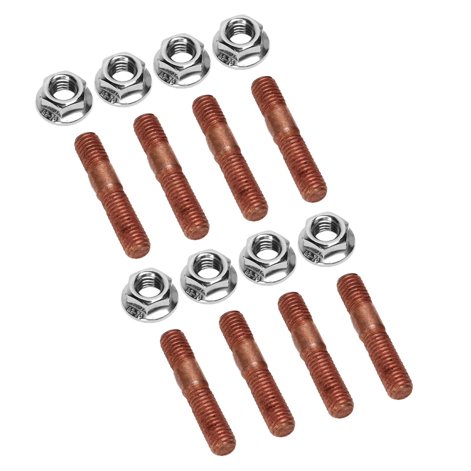 M8 1.25 Threaded Turbo Studs Kit Wear Resistant Metal Alloy Exhaust Manifold Bolt Set  Proof 8mm for Car