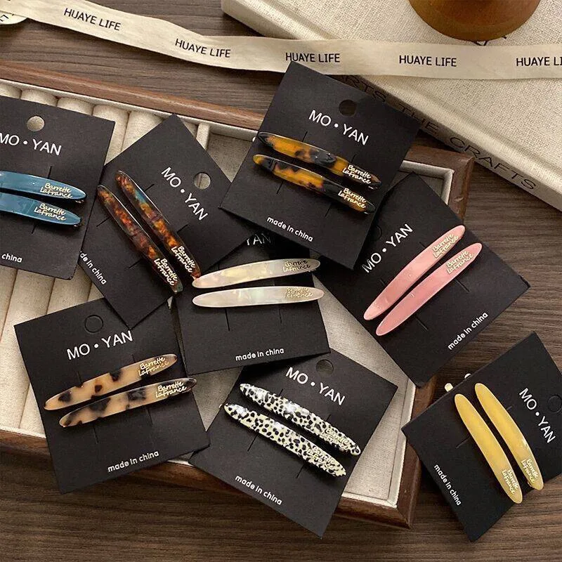 Korean Style Versatile Willow Leaf Hair Clip Edge Clip Straight Clip Fashionable Elegant Sweet  Duckbill Clip Forehead Hair Clip