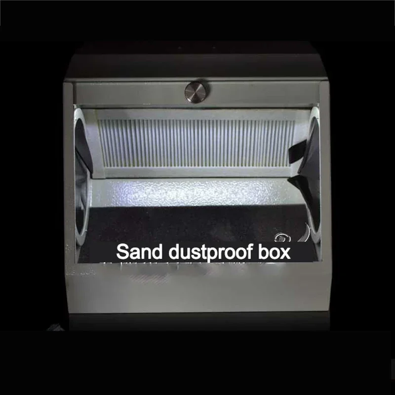 Dental Sandblast Aluminum Oxide Dust Cover Lapping Sandblasting Glass Retainer Protector Dust-Proof Case With LED Light 110/220V