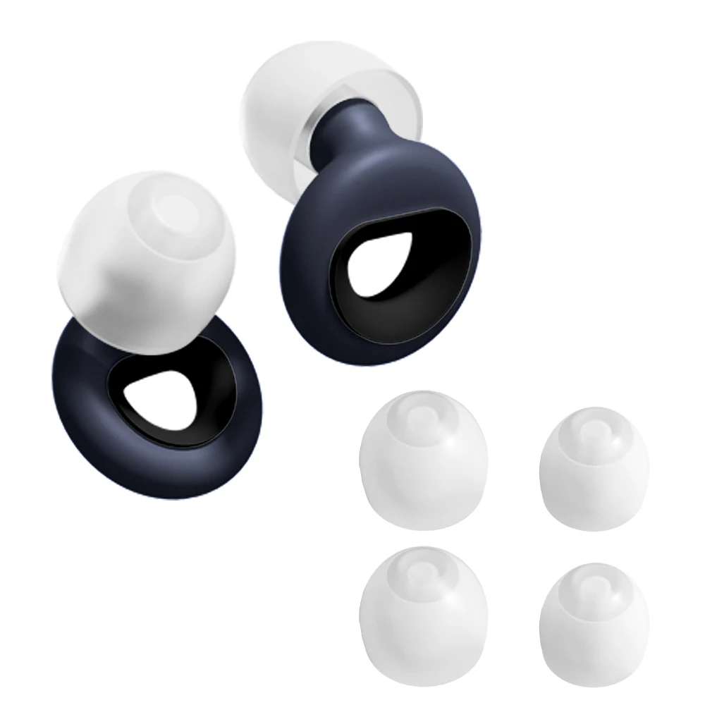Silicone Soft Ear Plugs Waterproof Sound Insulation Reusable Earplug for Swimming Showering - Washable Diving Earplug