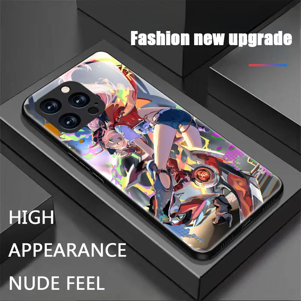 HonkaiStarRail Rappa جراب هاتف آيفون 16 15 14 13 12 11 X XR XS 8 Plus Mini Pro Max جراب هاتف مغناطيسي زجاجي