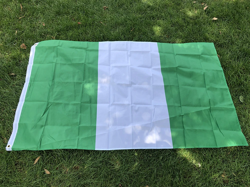 BANDERA DE SKY, envío gratis, bandera nacional de Nigeria, 90x150cm, verde y blanco, bandera NGA NG Nigeria para decoración del hogar interior y exterior