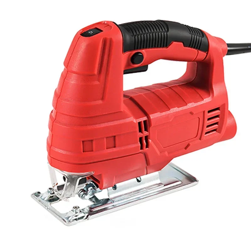 220-Volt Top-Handle Jigsaw, 710W Jigsaw Tool w/ Carrying Case, Variable Speed, for Straight/Curve/Circle/Cut, Red