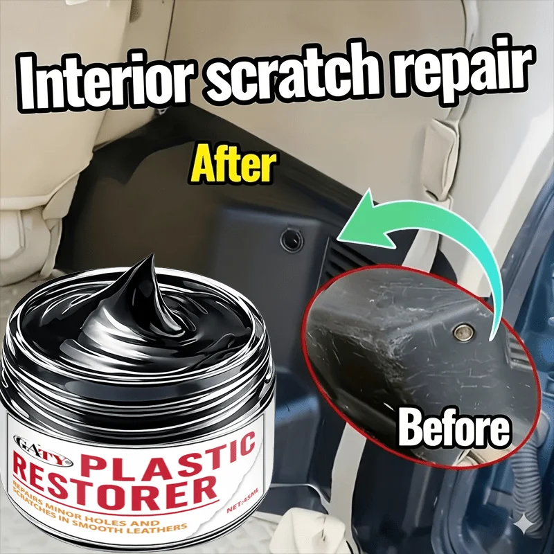 Car Interior Tire Leather Polish Paste, Multi‑Purpose Gloss Restorer for Rubber & Vinyl, Anti‑Aging Refurbishment Cream - view 4