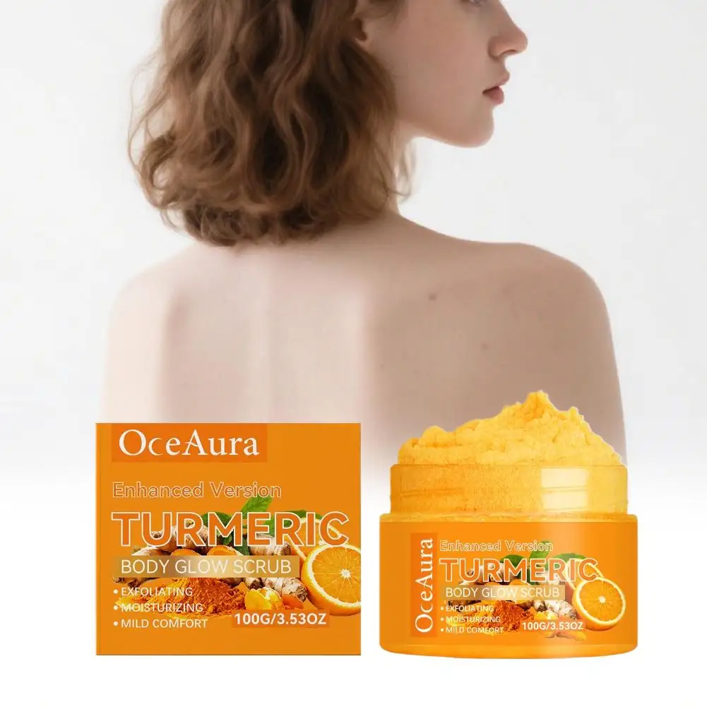 Turmeric Brighten Body Scrub Exfoliating Anti Oxidation  Body Scrub Moisturizing Smooth Boost Glow Shower Exfoliating Cream