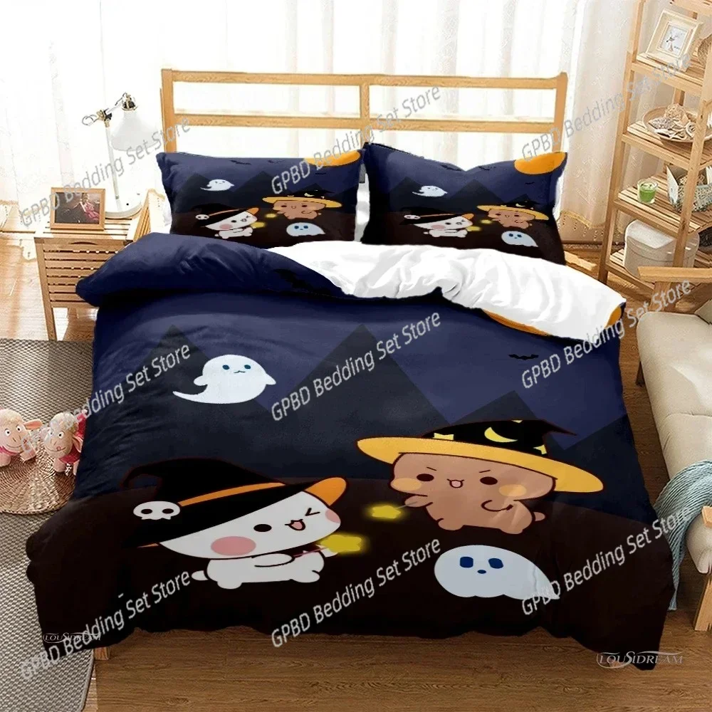 Cute Bubu Dudu Cartoon Bear Panda Duvet Cover kawaii Bedding sets Soft Quilt Cover and Pillowcases Single Double Queen King Boys