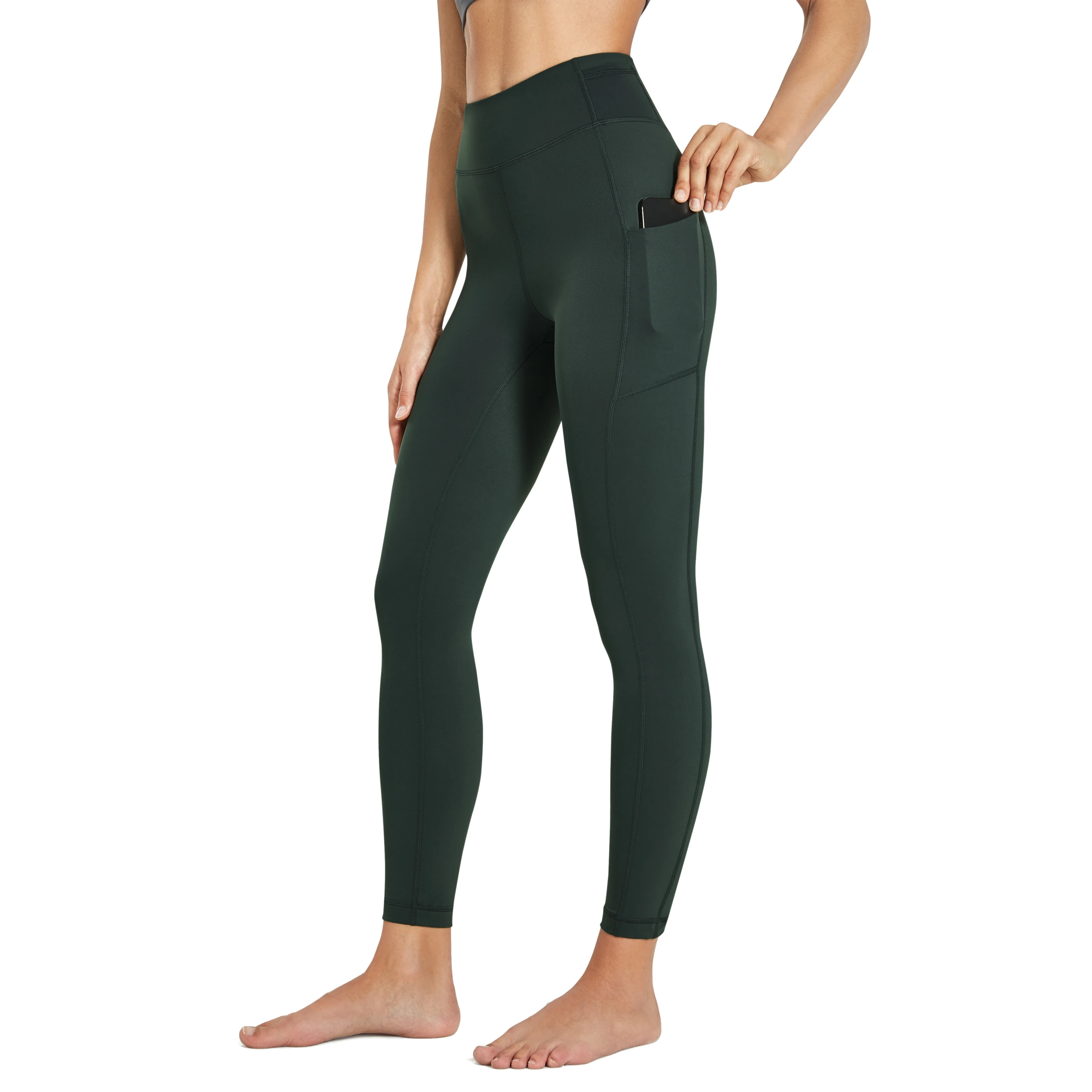 Mallas de Yoga de cintura alta para mujer, pantalones elásticos de 25 pulgadas con estampado de leopardo y Control de barriga, de sirena para