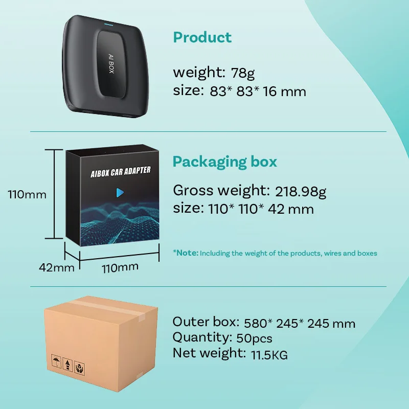 2025 CarPlay AI Box ไร้สาย Android Auto Adapter - Qualcomm SD6125 สมาร์ททีวี Dongle w/ติดตั้ง Netflix YouTube สําหรับ Univers