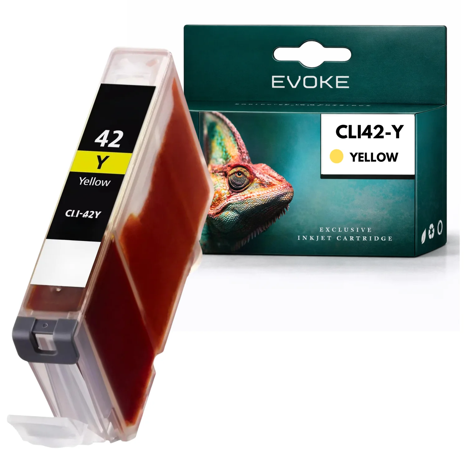 Evoke Compatibele Inkt voor Canon Cli42 Cli-42 6387B001 Geel Pixma Pro 100 Pro 100 S