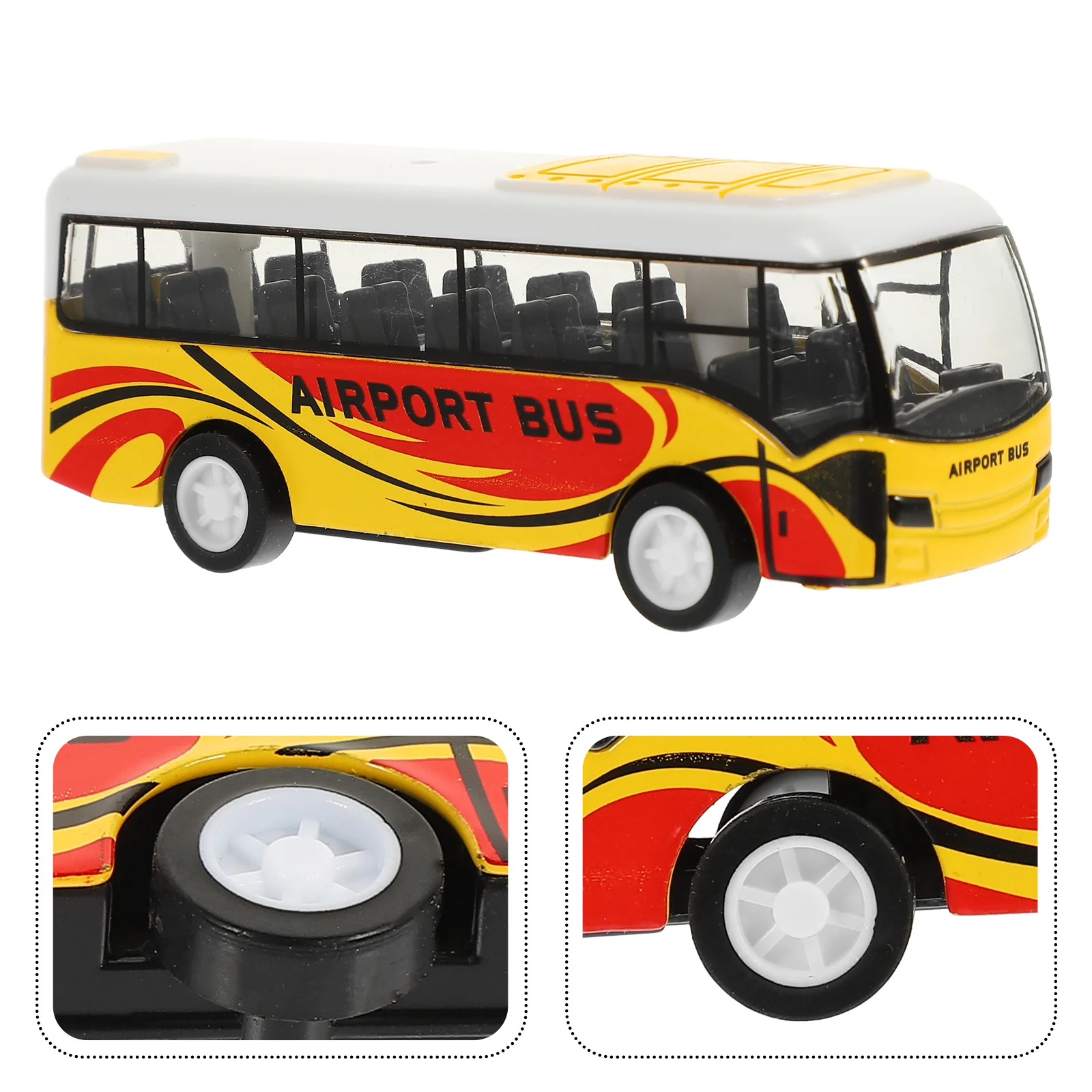 Pull Back Bus Model Realistic Toy Learning Car Simulated Wooden Educational Alloy Movable Child Children’s Toys