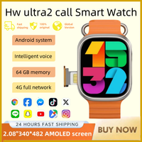 HW ultra2 call Max Smartwatch 4G/5G Andorid9 800W  WIFI GPS Position Heart Rate Google Player APP Download S10 Ultra Smart Watch