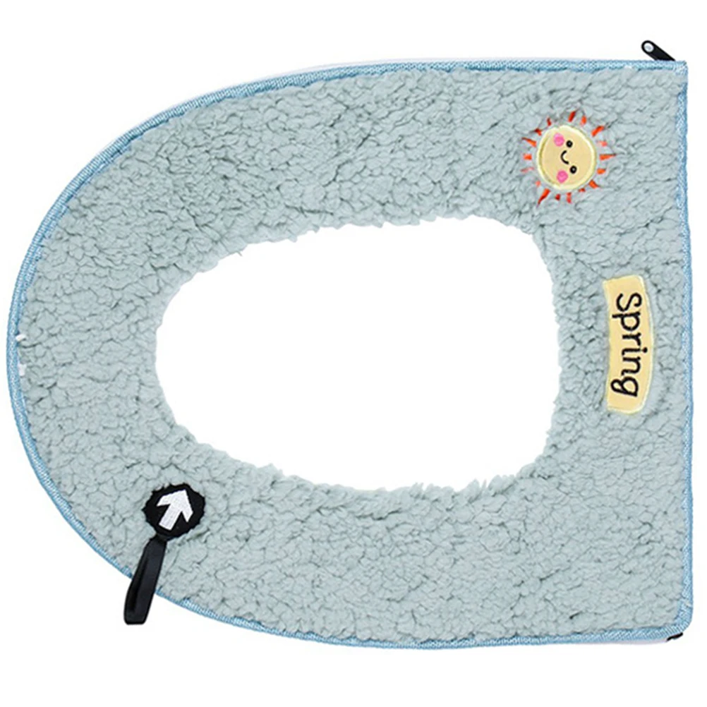 

Toilet Seat Cover Cushioned Round Pads Universal Thicken Soft Comfortable Warm Breathable Easy Clean Reusable Bathroom Home