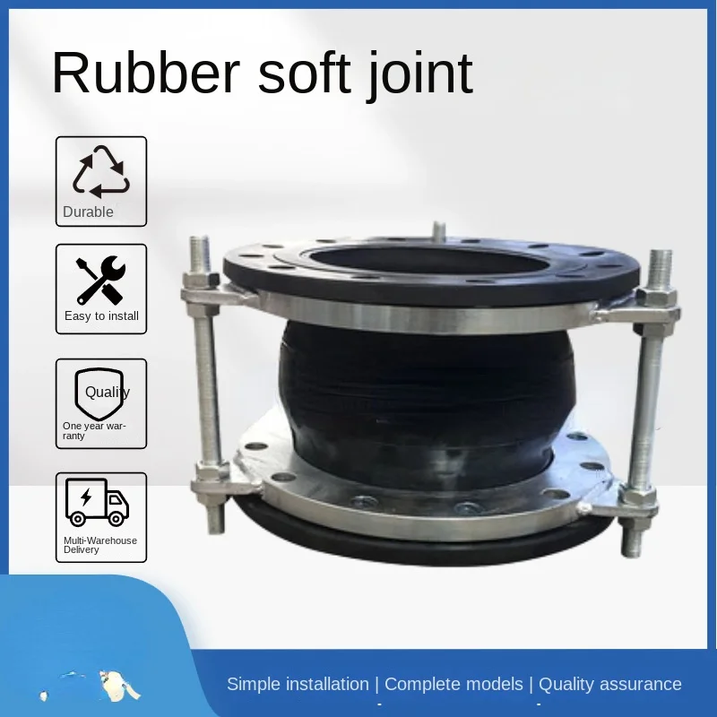 

Flexible Large Diameter Rubber Flexible Connector Pump House Valve Pipe Flange Rubber Expansion Joint Large Flanging Rubber