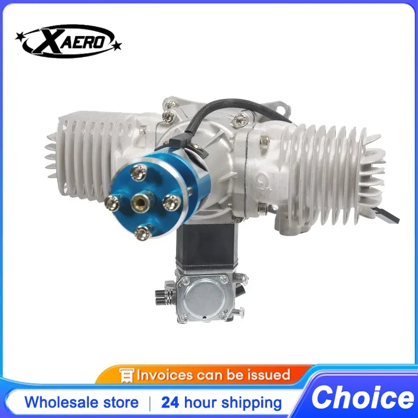 GP-76 76cc Gas Engine, 2-Stroke Twin Cylinder RC Aircraft Engine, High Power 7.5HP for 30-35% Scale 3D Aerobatic