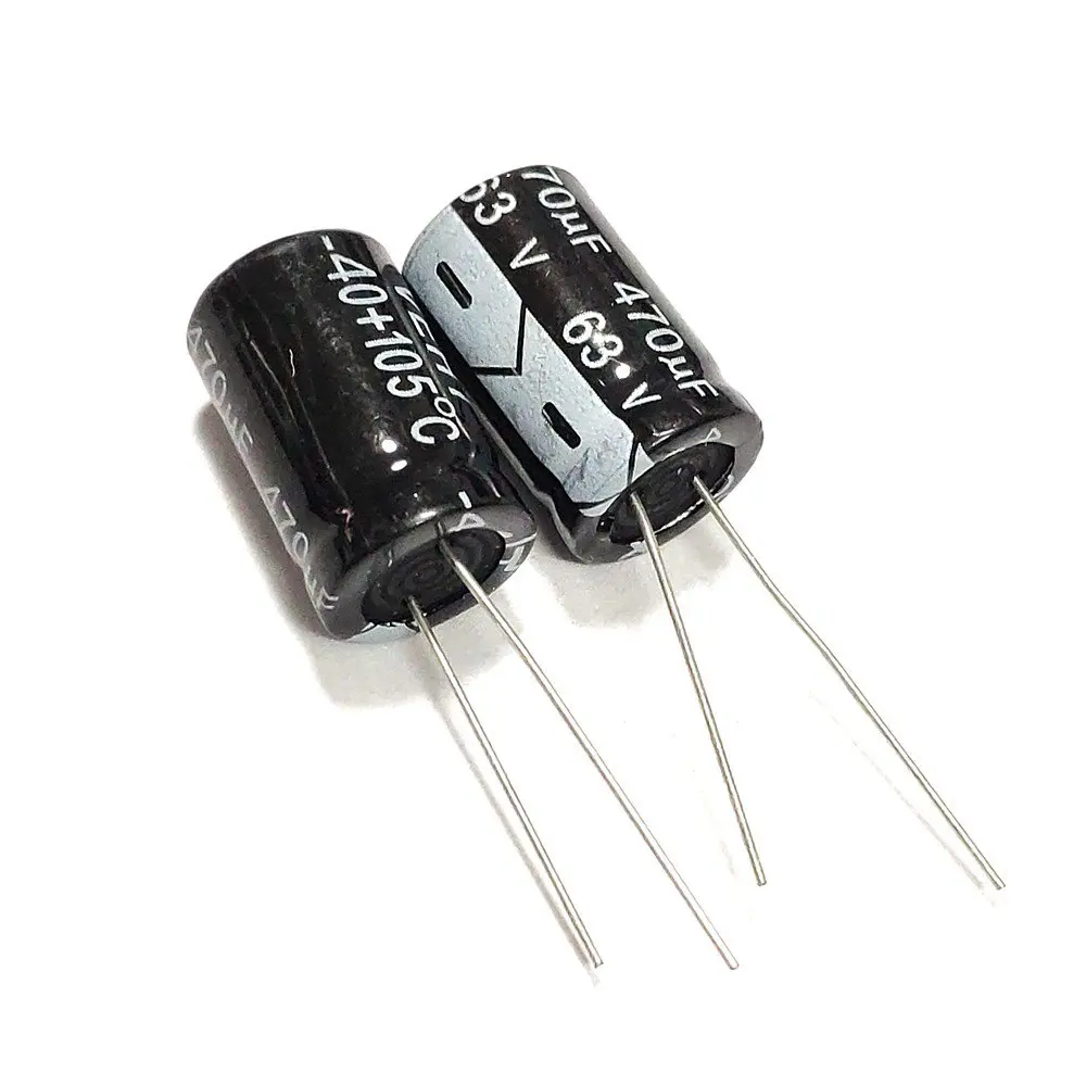 10pcs 470uF 63V 470MFD 63Volt Aluminum Electrolytic Capacitor 13*20mm Radial 470mf63v 470uf63v 63v470mf 63v470uf