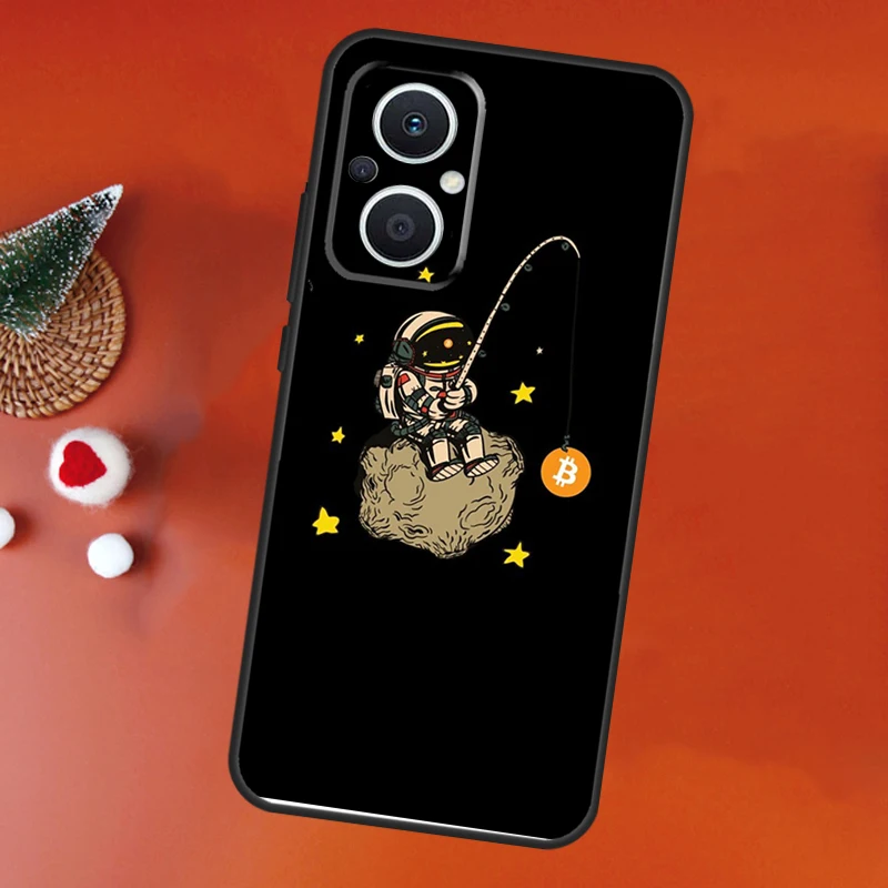 Bitcoin to the Moon Astronaut BTC Case For OPPO Reno 10 8 7 4 5 6 Lite 2Z 4Z 5Z OPPO Find X5 X6 Pro X2 X3 Lite Neo Back Cover