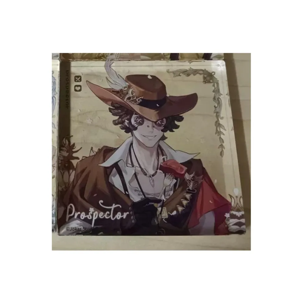 Game Identity V HD Acrylic Card Bricks Cosplay Character Journalist Novelist Prospector Stand Model Plate Desk Decor Mahjong