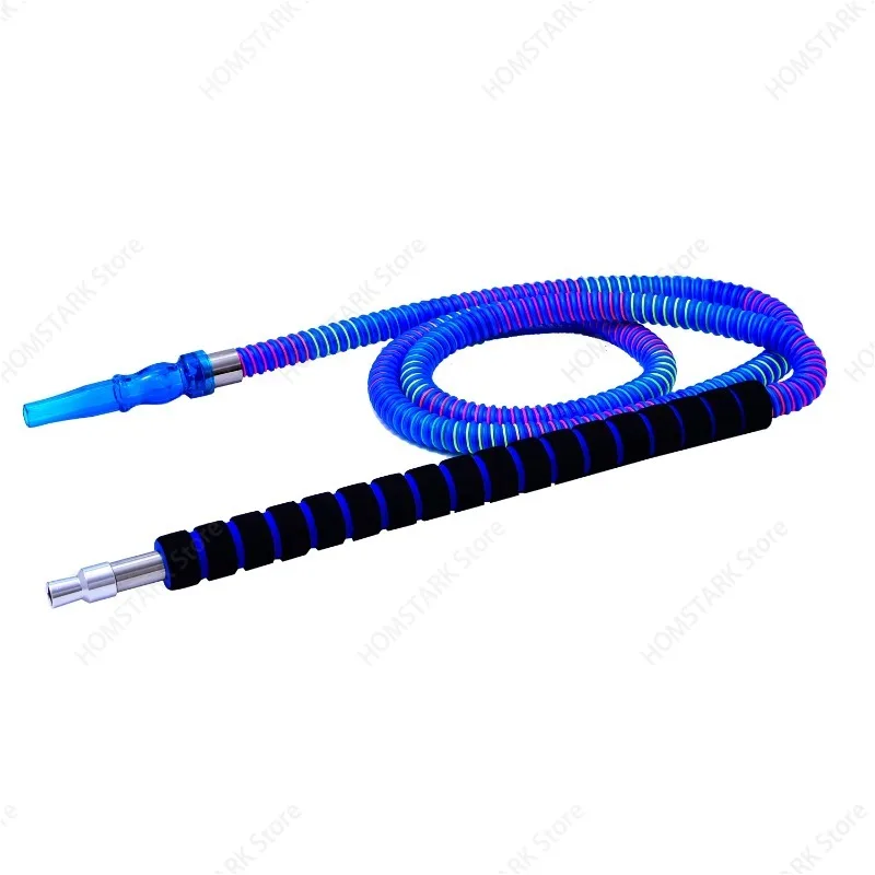 Premium Matte Portable Hookah Hose Long Handle Color PVC 180mm 6ft Single Pack Arabian Shisha Smoking Tube