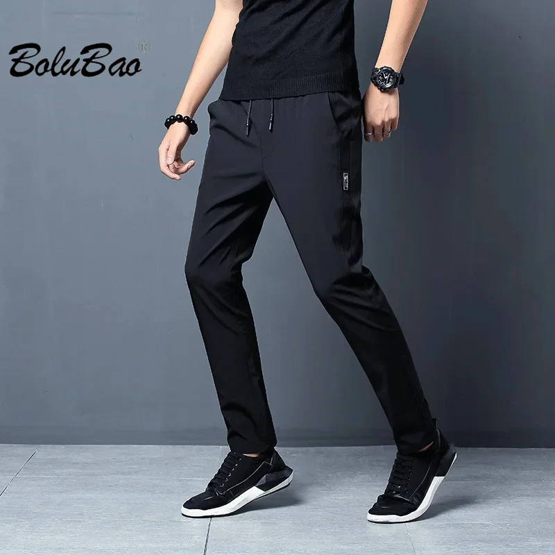 

BOLUBAO 2023 Outdoor Casual Pants For Men Solid Color Slim-Fit Corset Pants High Quality Design Casual Street Wear Pants For Men