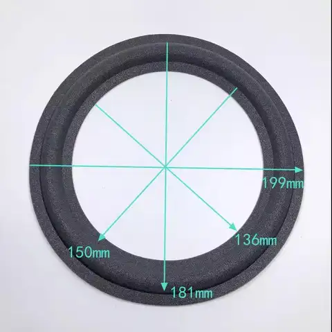 GHXAMP 301 수입 8 인치 199mm 136mm 폼 사이드 링 스피커 유지 보수 엣지 액세서리 2PCS