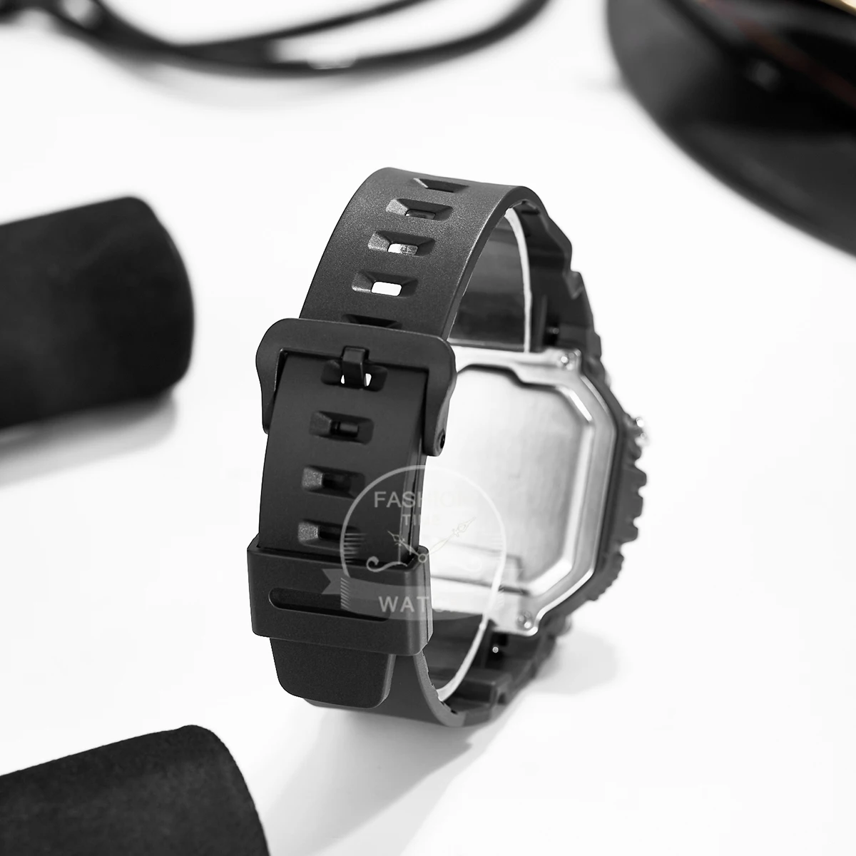 ساعة كاسيو الرياضية للرجال متعددة الاستخدامات، شاشة ديجيتال، حزام مقاوم للماء، AE-1600H-