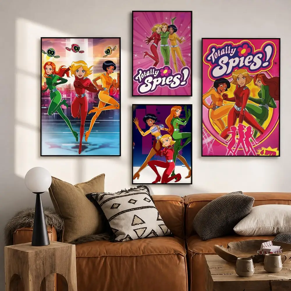 Anime Totally Spies! Poster HD poster wall art self-stick no-residue for home cafe office great gift
