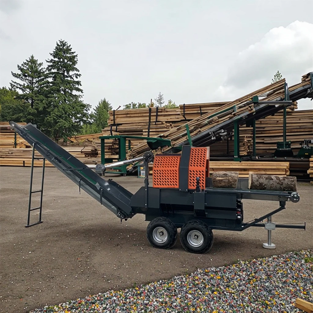 30ton Wood Splitter, 50cm Firewood Processor, Electric PTO Splits Machine