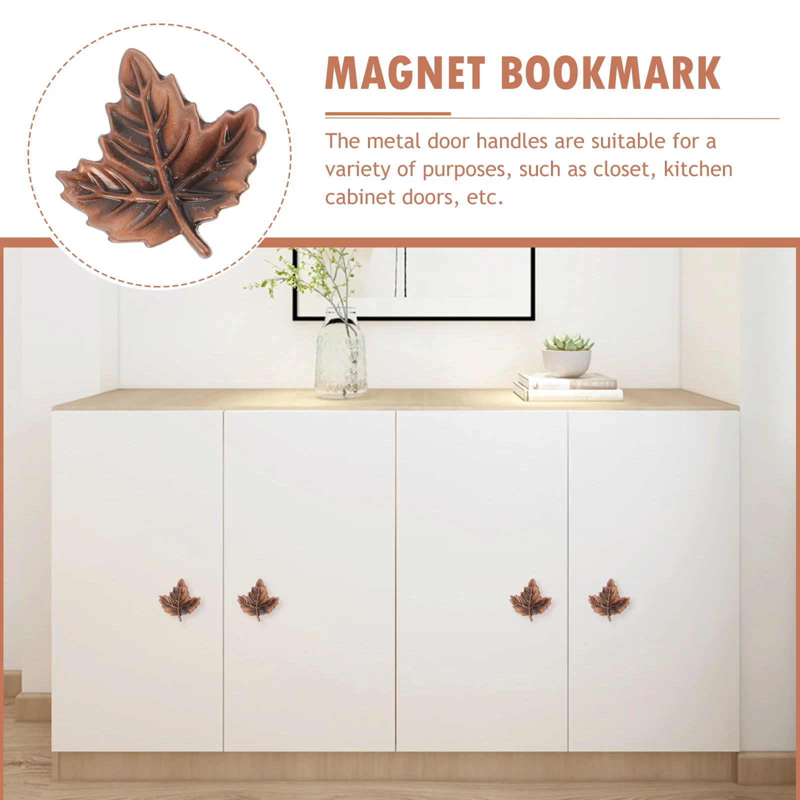 

4Pcs Single Hole Cabinet Pulls Zinc Alloy Maple Leaf Design Drawer Handles for Dresser Wardrobe Kitchen Knobs Vintage Durable