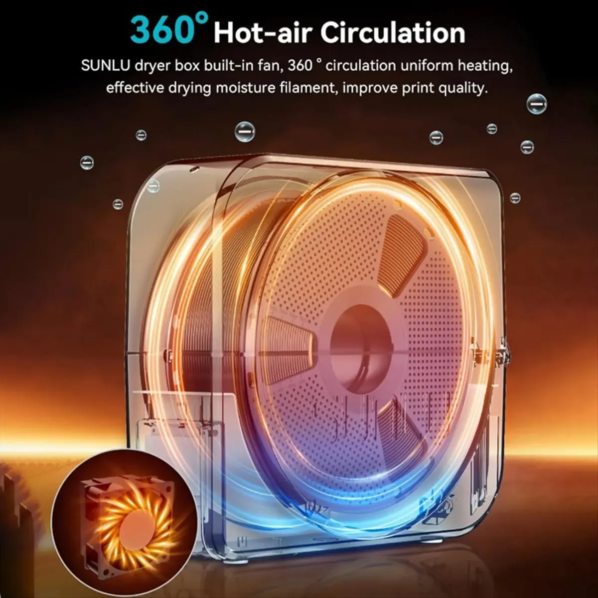 مجفف خيوط لـ S1 Plus صندوق تجفيف خيوط الطابعة ثلاثية الأبعاد مع شاشة LCD حامل تخزين تجفيف للطباعة ثلاثية الأبعاد قابس الولايات المتحدة #6