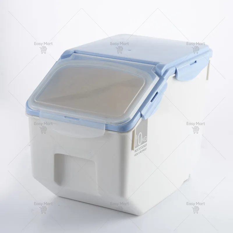 10/15kg Large Rice Tank Kitchen Grain Storage Box Sealed Moisture-proof Plastic Pet Food Storage Container Mildew Grain Bucket