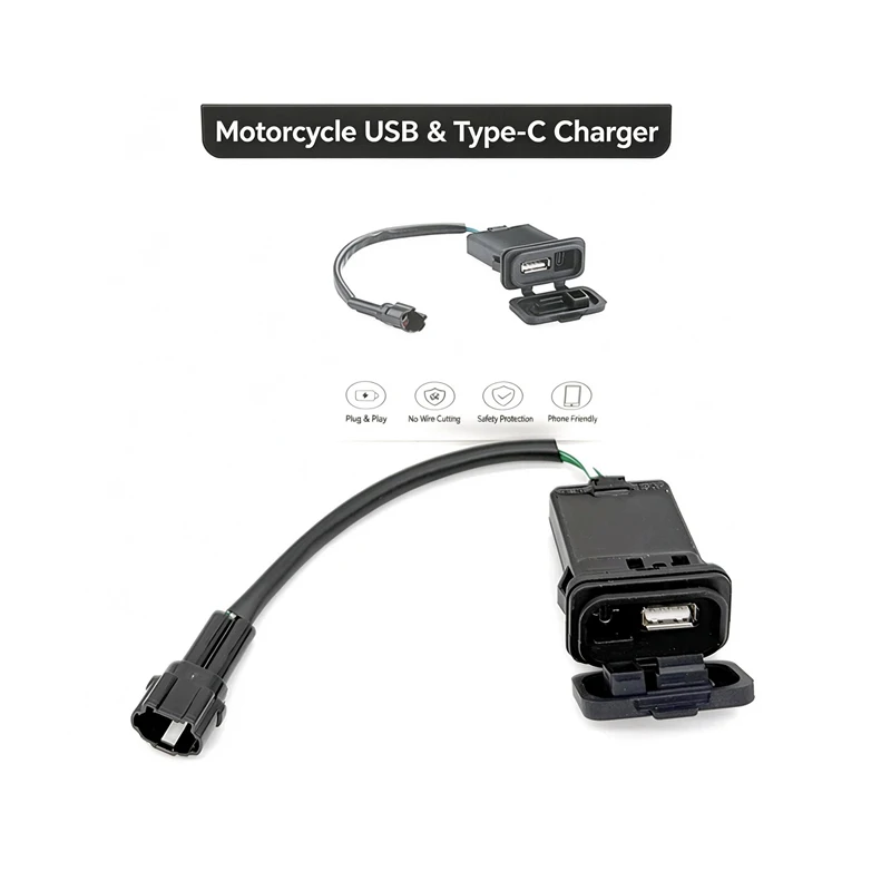 FOR CFMOTO 450SS 450SR 450NK 800NK 800 NK 450 SS SR Motorcycle Accessories Pulse Connector USB Charger Power Socket Waterproof