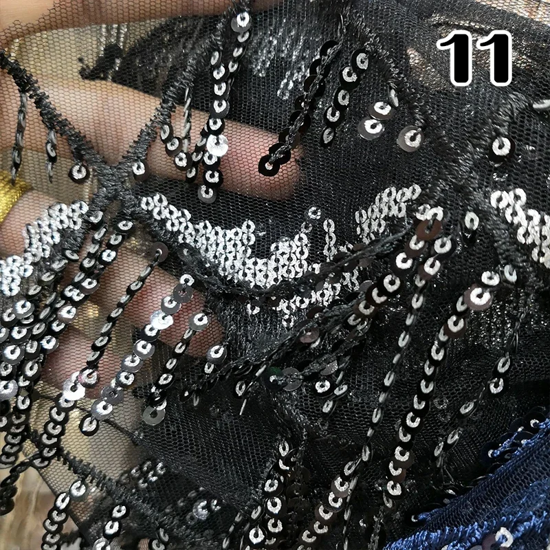 เลื่อมพู่เย็บปักถักร้อยผ้าตาข่ายงานแต่งงานชุดกระโปรงเครื่องแต่งกาย DIY เย็บผ้าออกแบบเลื่อมผ้า Tulle 1 หลา