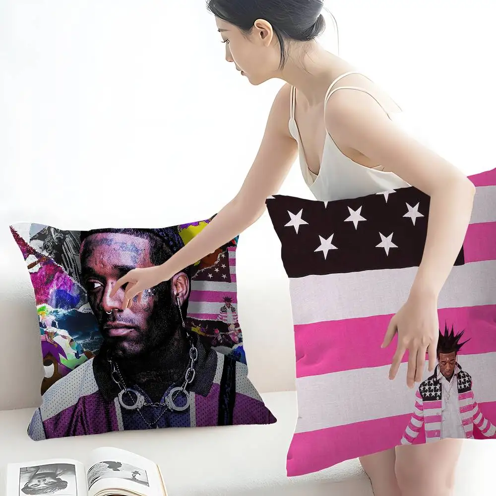 مغني الراب ليل عوزي فيرت ألبوم الموسيقى غطاء الوسادة البوليستر وسائد أريكة وسائد رمي الزخرفية ديكور المنزل غطاء وسادة