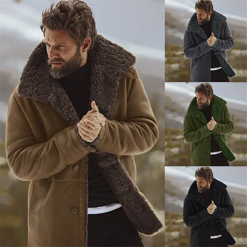 

Nice Winter Jacket Men Plus Size Cotton Padded Warm Parka Coat Casual Faux Fur Fleece Long Male Jacket Windbreaker Men