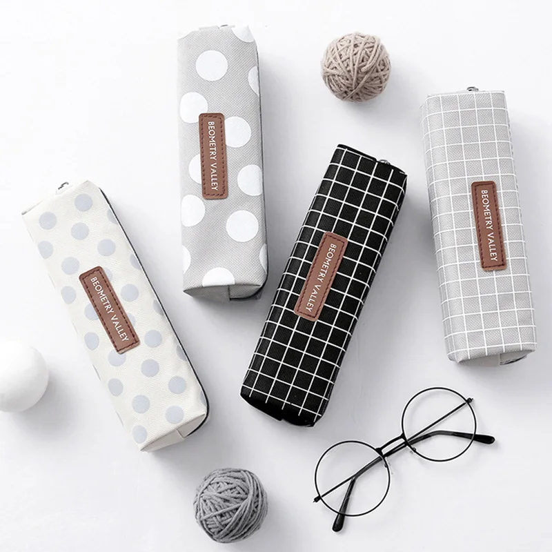 Brief Style Polka dot Cosmetic Bag Women Pencil Case Cosmetic Pouch Korean Travel Toiletry Bag Makeup Organizer Beauty Case