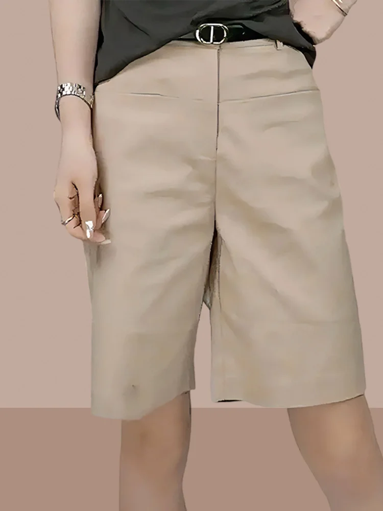 Casual High Waist Wide Leg Pants Short Length Loose Fit Thin Style Versatile Five-Point Pants Summer New Arrival Ladies' Fashion
