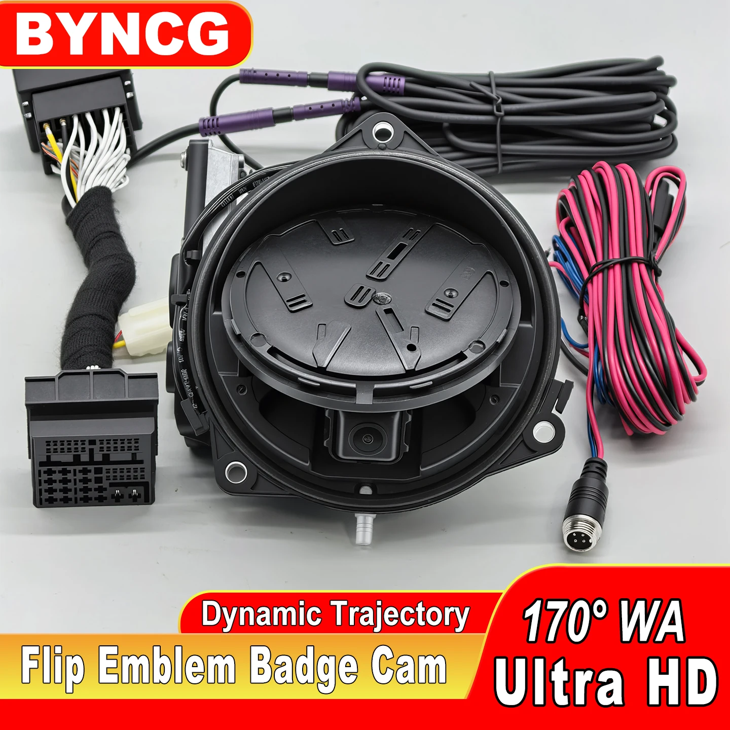 HD Dynamic Trajectory Flip-Emblem Backup Camera CVBS MIB MQB PQ Original Screen for Golf MK6 Passat B6 B7 B8 Beetle CC EOS T-ROC