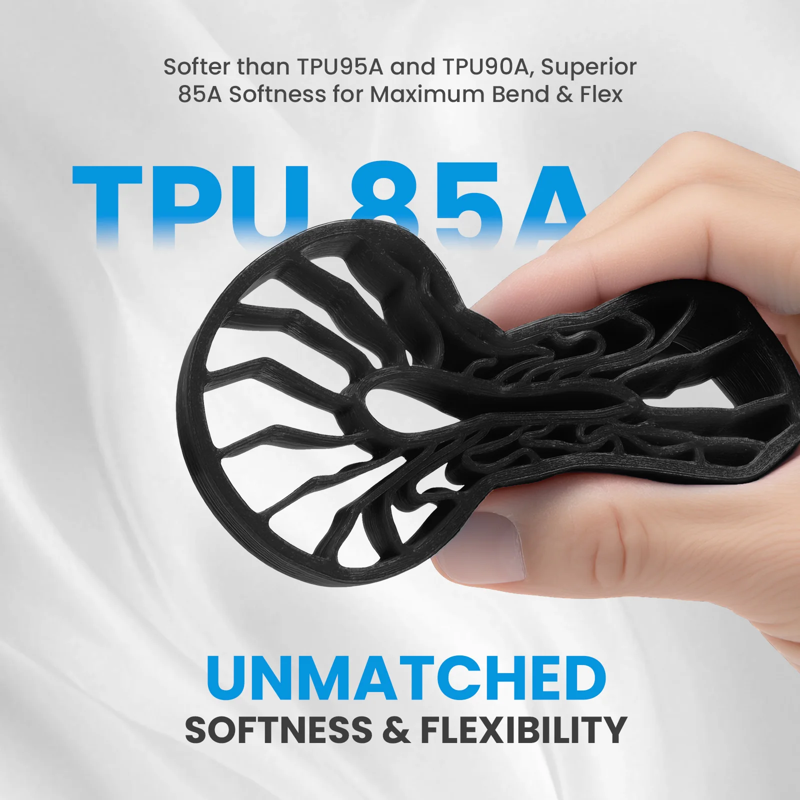 ERYONE Filament TPU 85A 1.75mm +/-0.03mm, Elastyczny filament TPU 85A do drukarek 3D, szpula 1kg (2.2 lbs), Idealny do obuwia, TPU 85A — zdjęcie produktu 3