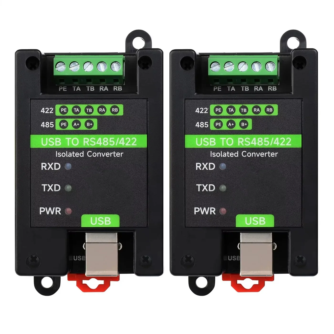 USB to RS485/422 industrial-grade isolation converter FT232RNL and SP485EEN chip scheme, a variety of protection circuits