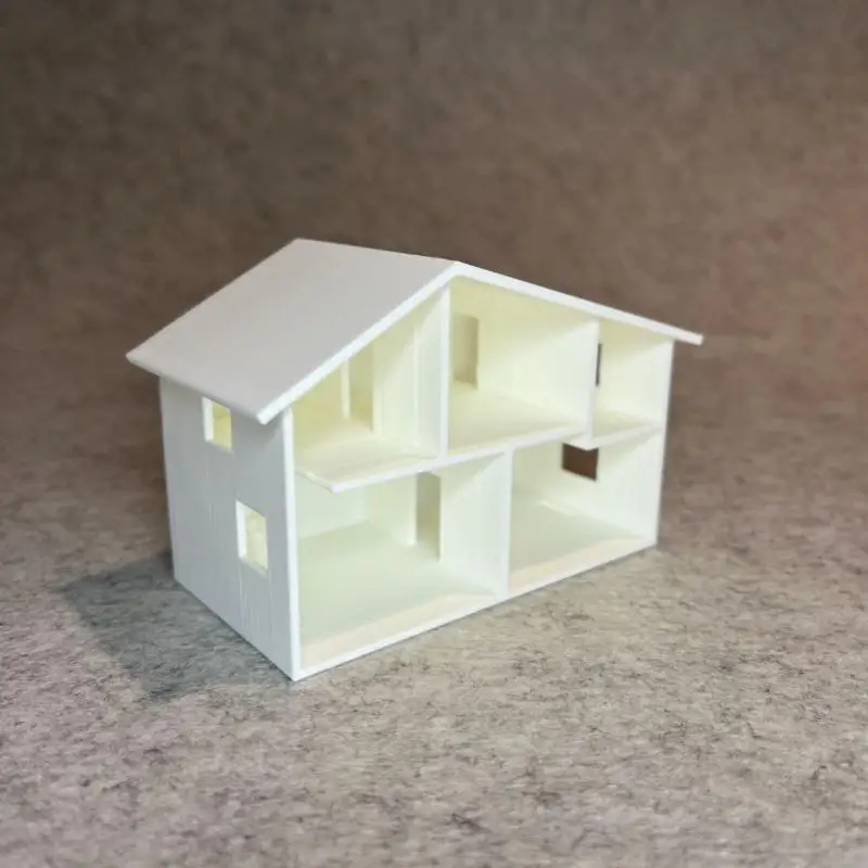 Hot Sale Unfinished White Miniature Dollhouse Model Multiple Rooms Smooth Surface For DIY Craft Kids Play