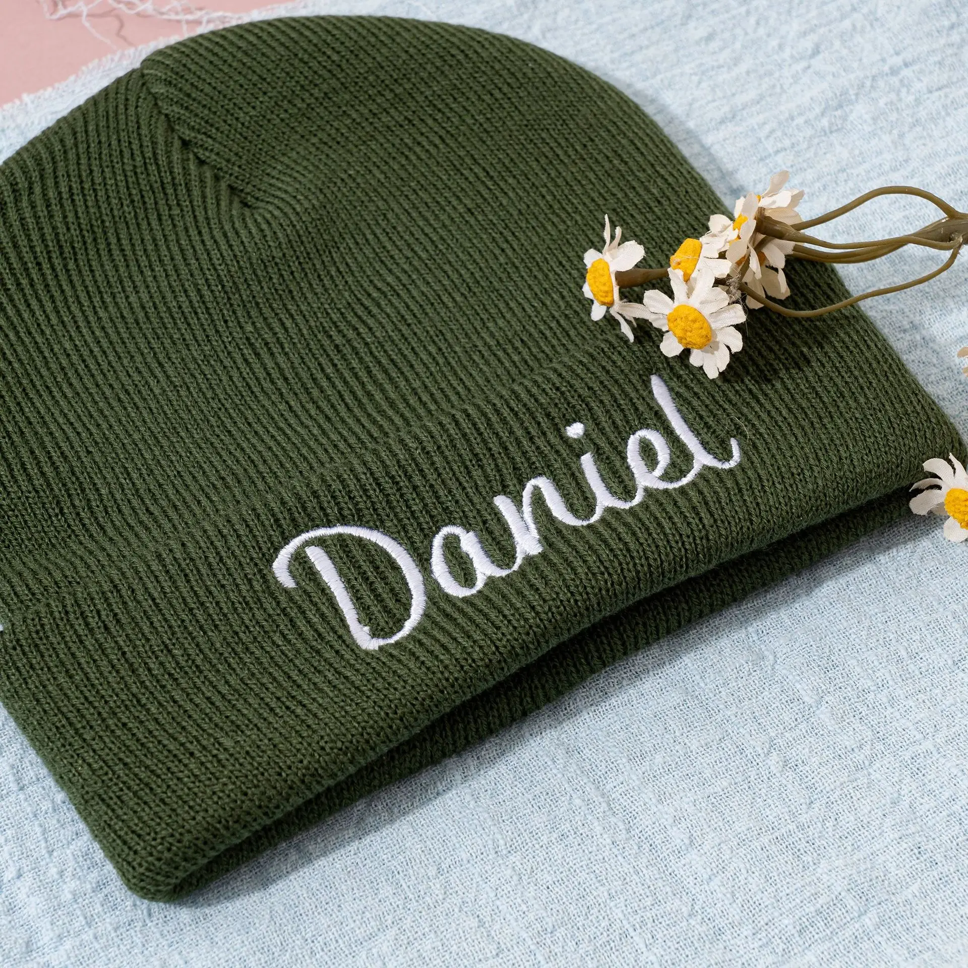 Custom Embroidered Name Adult Beanie Hat, Personalized Hat, Kids Name Hat, Unisex Toddler Hat, Hat with Monogram, Christmas Gift