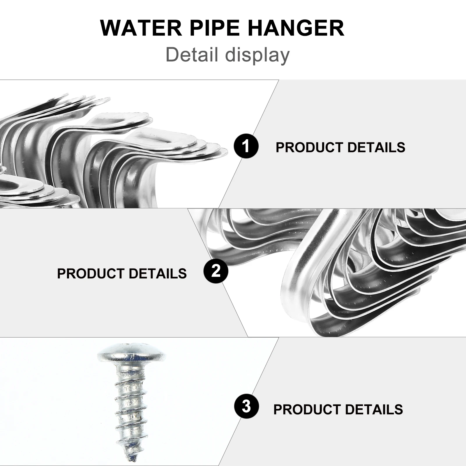 

10pcs Metal Hooks Thick Iron Water Pipe Organizer Durable Wall Hanger Large Size Storage Brackets Garden Hose Holder