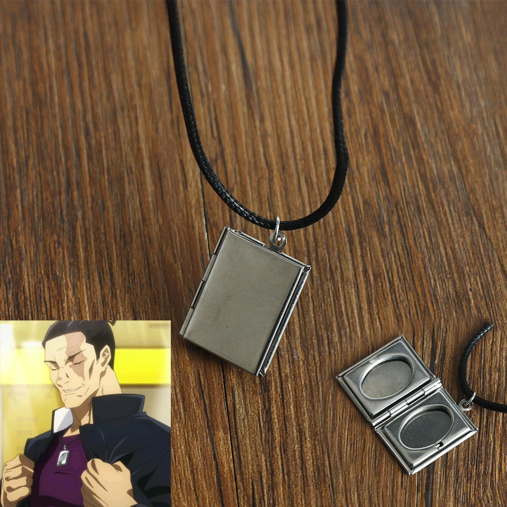 Anime Jujutsu Kaisen Cartoon Aoi Todo‌ model Necklace Unisex Openable Square Photo Frame Choker Jewelry Party Accessories Gift