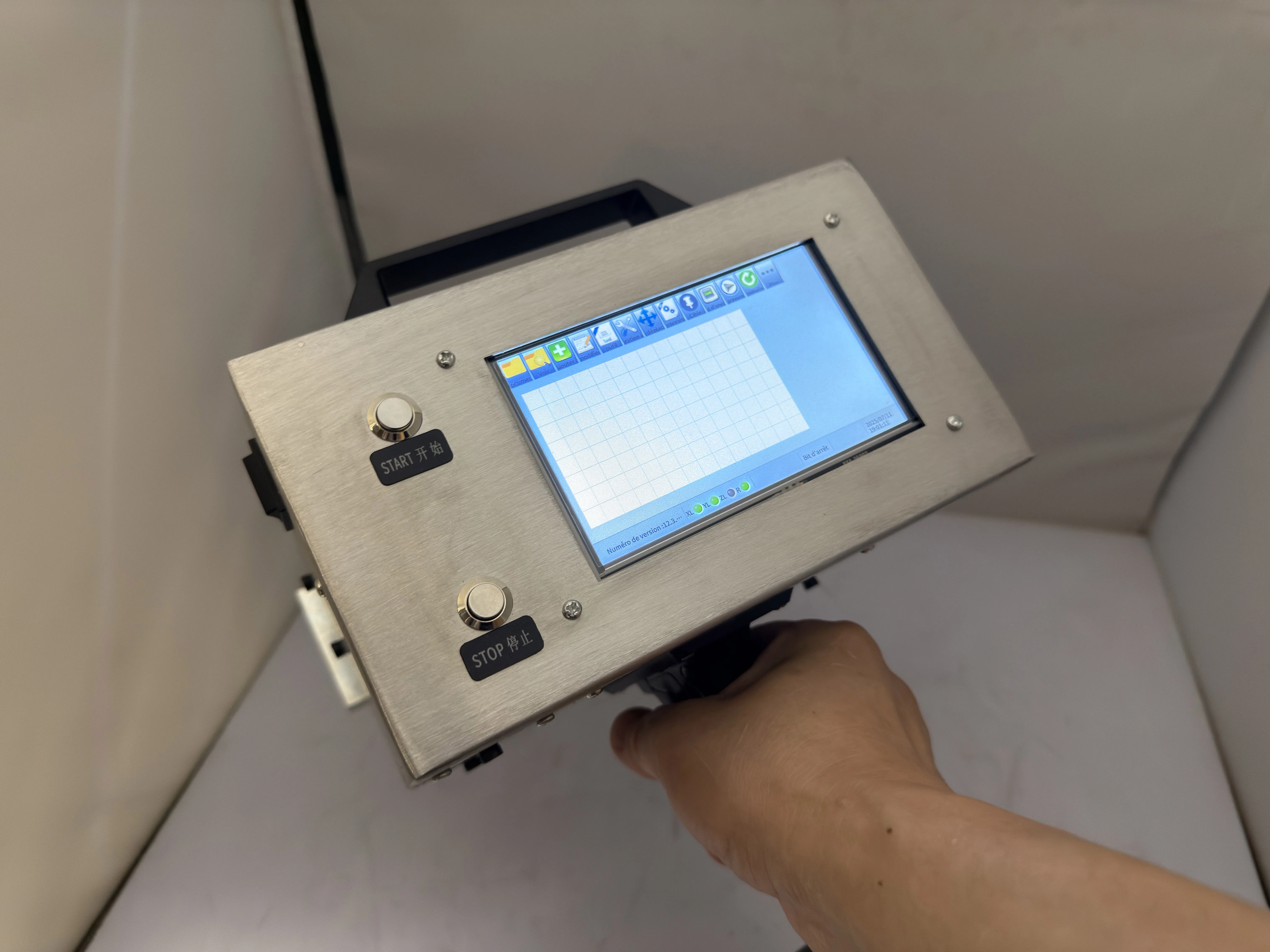 Lithium battery touch screen marking machine Dot Peen Marker Vin No. Marking range 120x30mm electromagnet Support multi-language