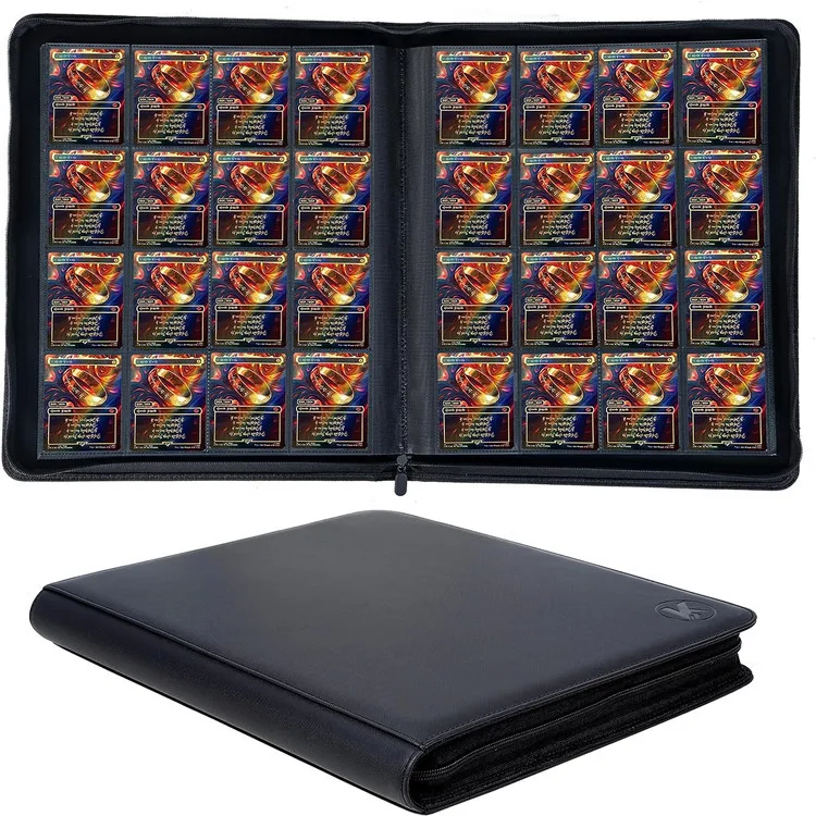 Large 1024 Hold TCG Card Binder 12/16 Pocket Zippered Waterproof for Pokemon YuGiOh Magic Cards Anime Game Card Collection Album