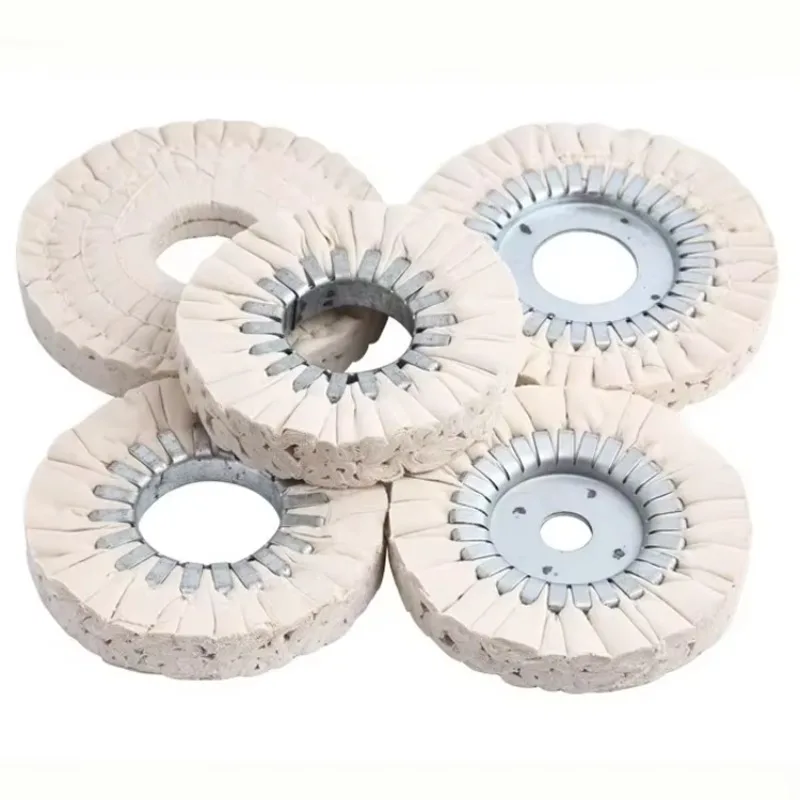 Cotton Wheel Buffing Cloth with Plastic Core 150*50*20/22 mm Abrasive Tool of Edge Banding Machine view 6