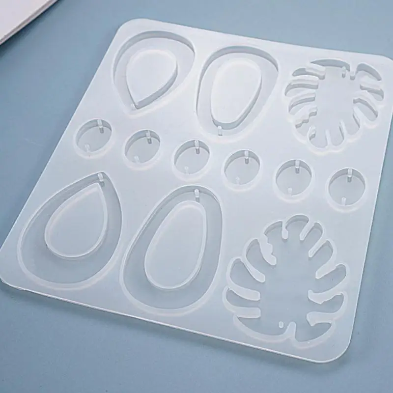 Soft Silicone Mold Irregular Shaped Earrings Molds Customized Ear Rings Epoxy Mould for Craft Enthusiasts