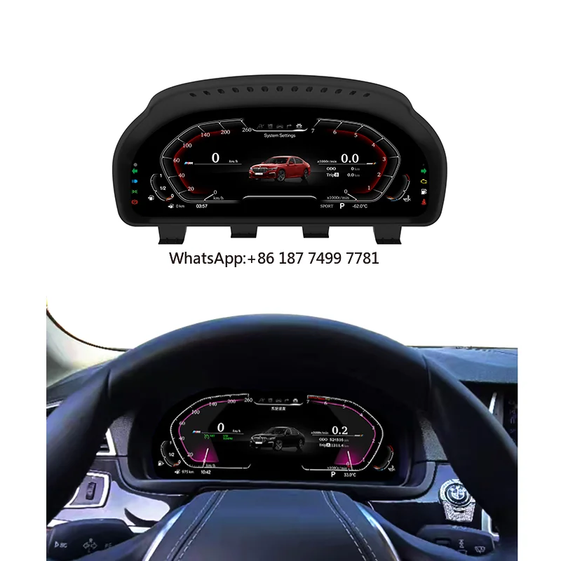 

Linux 12.5" Speed Meter Screen Dashboard LCD Instrument Car Multimedia Player Digital Cluster Cockpit for . X3 F25 X4 F26