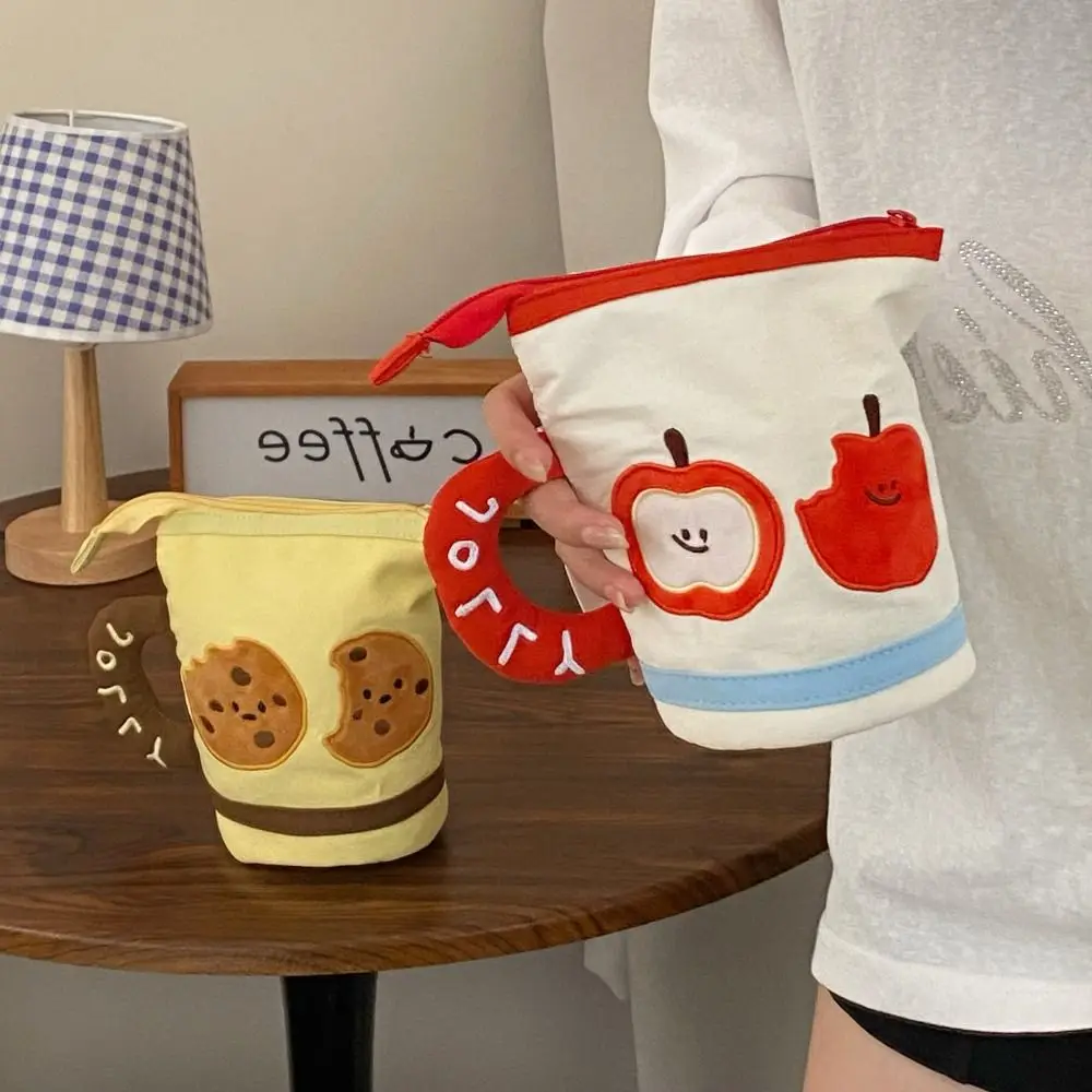 تخزين سطح المكتب حقيبة أدوات مكتبية كرتونية كوب ماء شكل سعة كبيرة مقلمة على الطراز الكوري Y2K Ins Style الجمالي #4